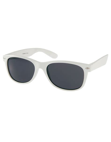 river island wayfarer sunglasses in white for men lyst