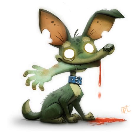daily painting  zombie dog  cryptid creations  deviantart
