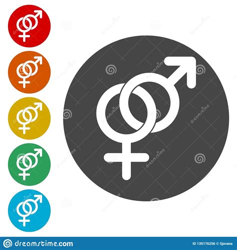 Male And Female Sex Symbol Set Stock Vector Illustration Of Pair