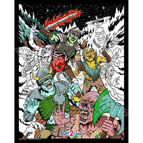 zombieland fuzzy coloring poster  walmartcom walmartcom