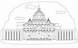 Vatican Vaticano Pantheon Fontana Trevi Roman Supercoloring sketch template