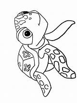 Coloring Pages Squirt Crush Nemo Finding Printable Recommended sketch template