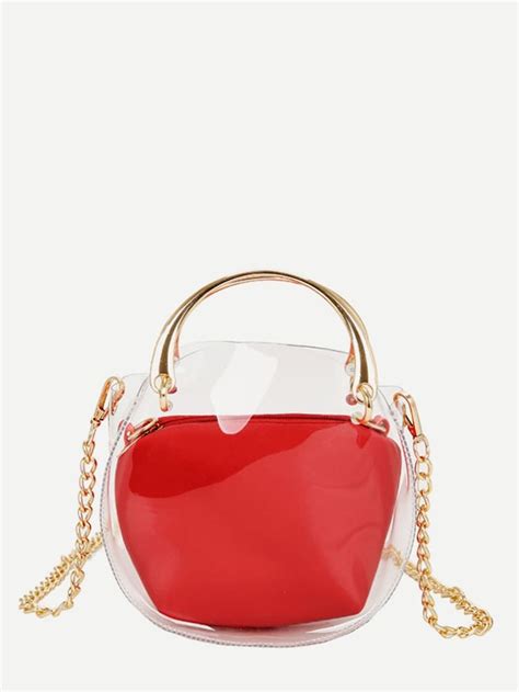 clear chain bag   clutch shein clutches  handbags  handbags  sale