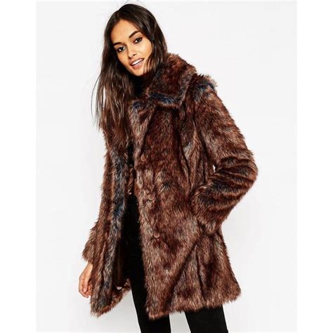 asos jacket  tipped faux fur    polyvore featuring outerwear jackets multi