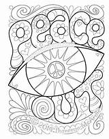 Coloring Pages Peace Thaneeya Hippie Mcardle Drawing Adult Sheets Color Book Books Bible Mandala Printable Groovy Signs Open Zeichen Print sketch template