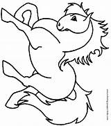 Horse Coloring Pages Animal Color Kids Pony Printable Horses Sheets Proud Print Found sketch template