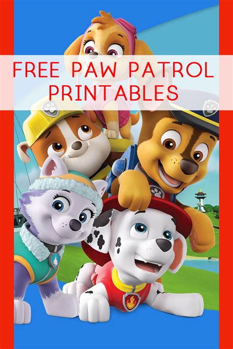paw patrol printables  crafty