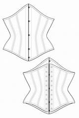 Corset Drawing Drawings Flat Pattern Fashion Dress Sieger Choose Board sketch template