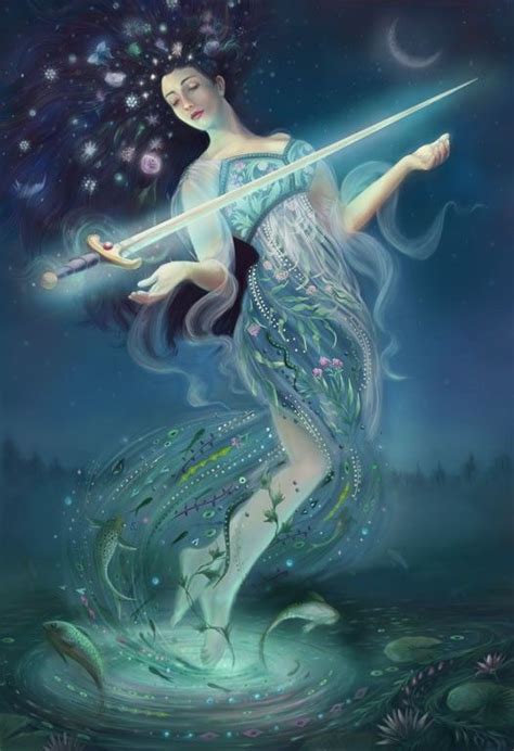 the lady of the lake is usually referred to by various spellings of the names nimue or vivienne