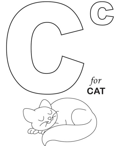 alphabet coloring pages educational printable