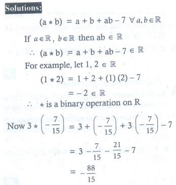 exercise  binary operations problem questions  answer solution