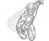 Flash Coloring Pages Printable Superheroes sketch template