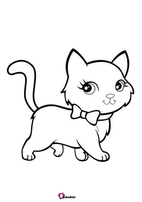 cute kitten coloring page  kids colouring pages bubakidscom cat