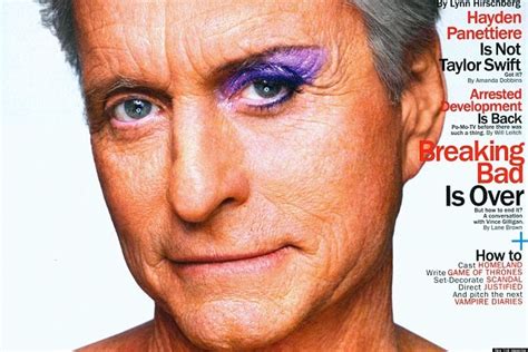 michael douglas  liberace actor wears makeup   york magazine cover photo