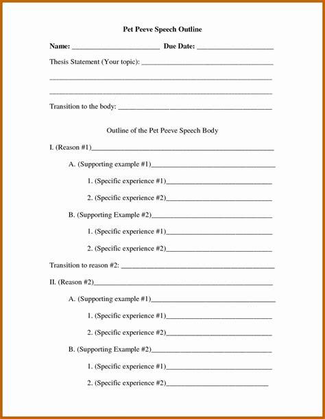 notes outline template