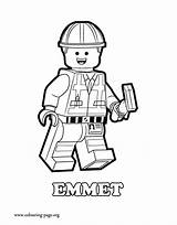 Lego Minifigure Coloring Emmet Movie sketch template