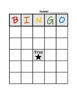 blank bingo sheet  creating coco tpt