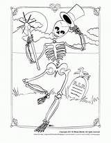 Coloring Skeleton Pages Printable Wiccan Library Clipart Popular Cartoon Print sketch template