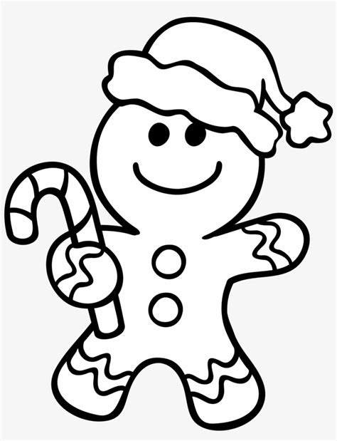 gingerbread man outline christmas coloring pages gingerbread man