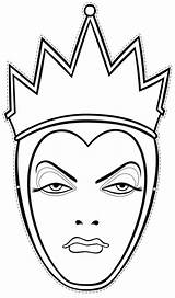 Mask Coloring Halloween Masks Pages Printable Snow Kids Princess Scary Face Print Evil Witch Para Disney Birthday Great Queen Masquerade sketch template