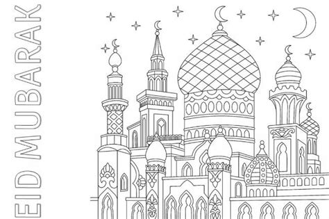 eid mubarak printable coloring pages    happy wishes