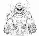Doom Doomslayer Draw Amreading Dxd Videogame sketch template