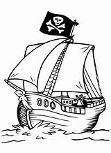 Boat Coloring Pages Pirate Adults Color Beautiful Pirates sketch template