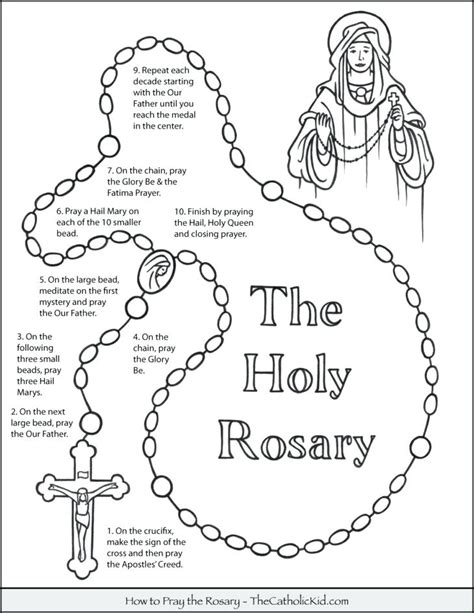 printable rosary guide web praying  rosary  holding