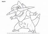 Fraxure Pokemon Draw Step Drawing Tutorials sketch template