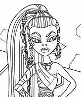 Monster High Coloring Nefera Nile sketch template