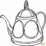 Teapot Coloring Pages Printable Colouring Clipart Cliparts Cup Coffee Tea Template Little Clip Library Book Story Real Popular Kitchen Party sketch template