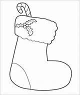 Stocking Coloring Pages Christmas Tree Kids sketch template