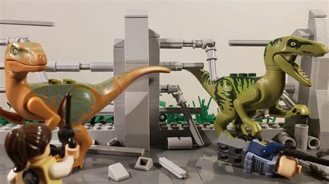 Lego Jurassic World Moc Velociraptor Escape Youtube