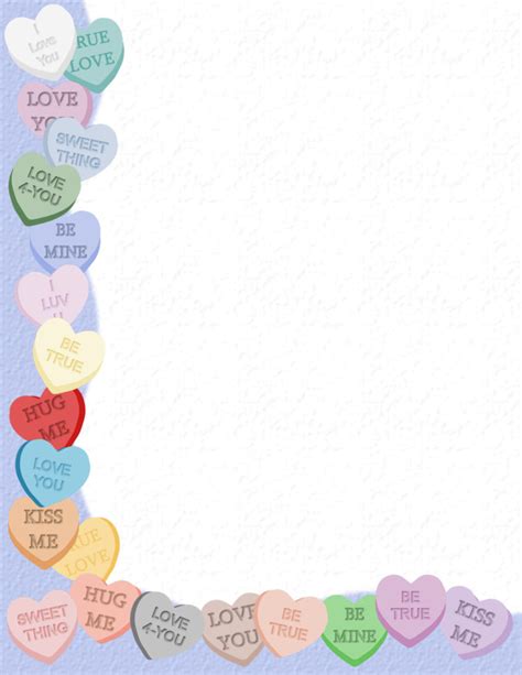 valentines day stationery theme page