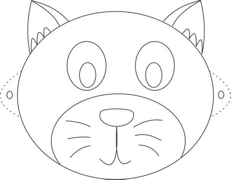 cat mask coloring pages  coloring pages animal mask templates