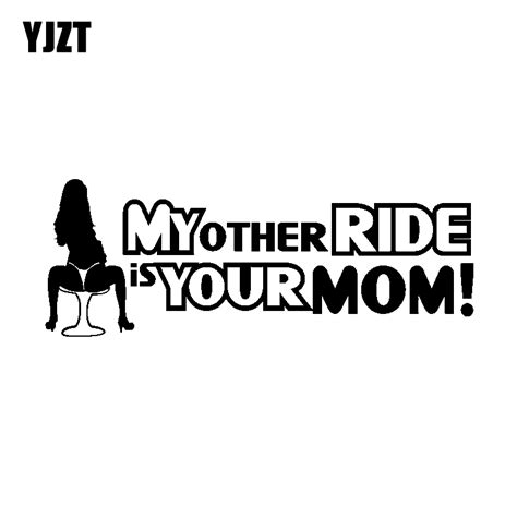 yjzt 14 8cm 5 4cm fun my other ride is your sexy mom car sticker decal