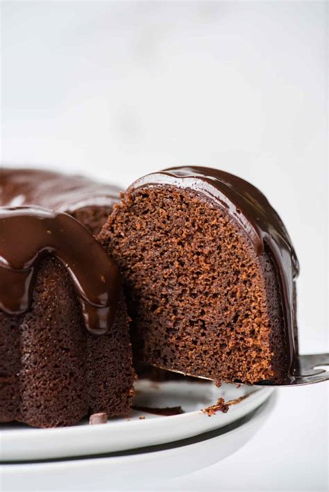 chocolate bundt cake  min prep fudgy moist  chocolate glaze