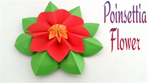 beautiful poinsettia flower origamicraft tutorial