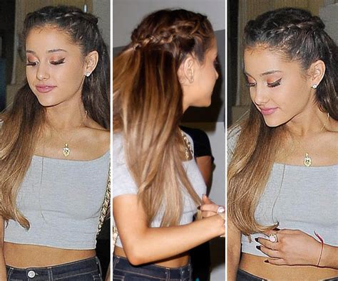 ariana grande at lax airport — braided hairstyle for pop singer hollywood life