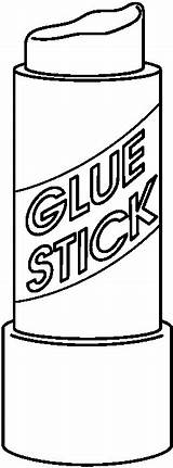 Glue Stick Clipart Clip Coloring Elmers Large Cliparts Carson Ces Index Pages Gluing Library Bw Template Sketch Clipground sketch template
