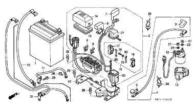 honda foreman wiring diagram schematic