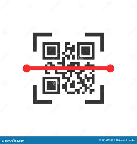 qr code scan icon  flat style scanner id vector illustration  white isolated background