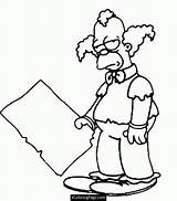 Simpson Krusty Simpsons Coloriage Imprimer Colorier Ludinet Colorir sketch template