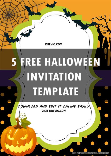 printable halloween invitation templates printable halloween
