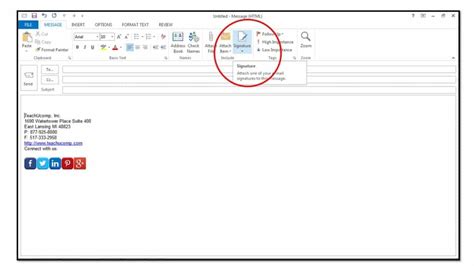 How To Add Custom Signatures In Outlook 2013 Teachucomp Inc