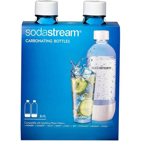 sodastream  liter dishwasher safe classic white carbonating bottle  count walmartcom