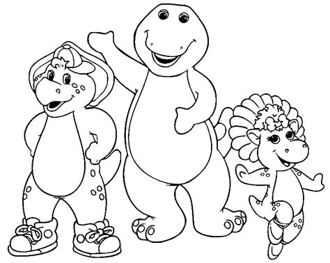printable barney  friends coloring pages