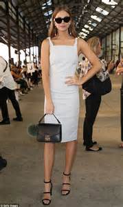 ksenija lukich goes braless as she attends australian fashion week 2016