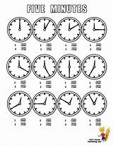 Clock Coloring Sheets Kids Learning Clocks Minutes Time Minute Pages Hour Worksheets Color Tell Learn Read Practice Telling Print Printable sketch template