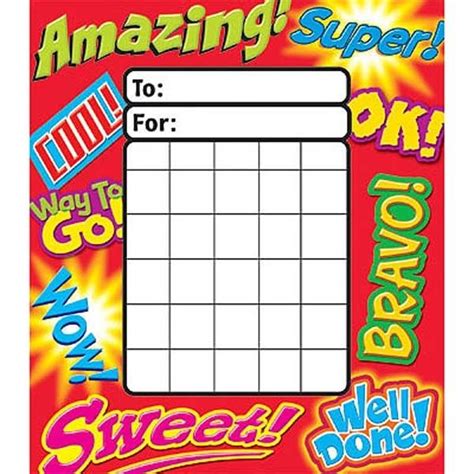 inspiring words incentive chart pad   reward stickers